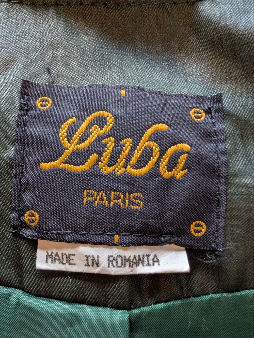 LUBA Paris Dark Hunter Green Long 80s Belted Trench Coat 7/8